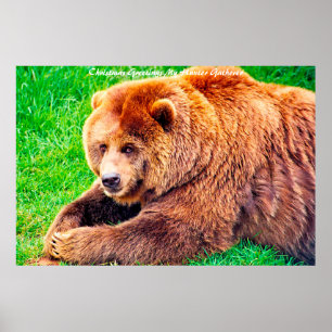 Póster Felicitaciones de Navidad a mi encuentro de cazado