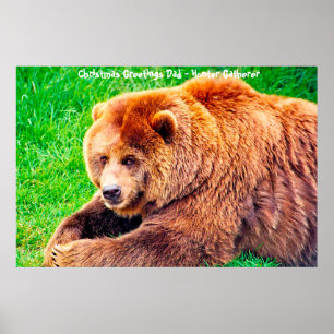 Póster Felicitaciones de Navidad Papá Hunter Gatherer