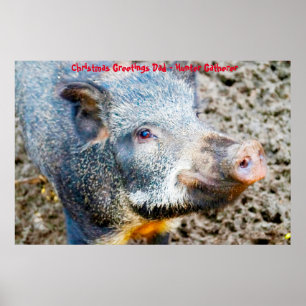 Póster Felicitaciones de Navidad Papá Hunter Gatherer