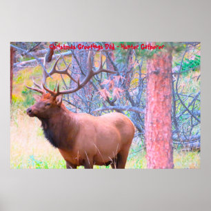 Póster Felicitaciones de Navidad Papá Hunter Gatherer