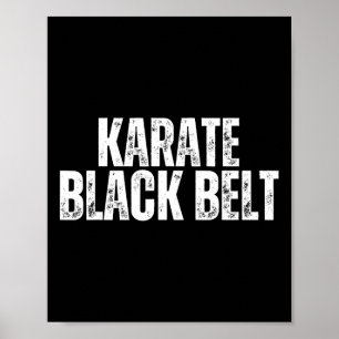 Póster Felicitaciones Karate Cinturón Negro Para Niños Ch