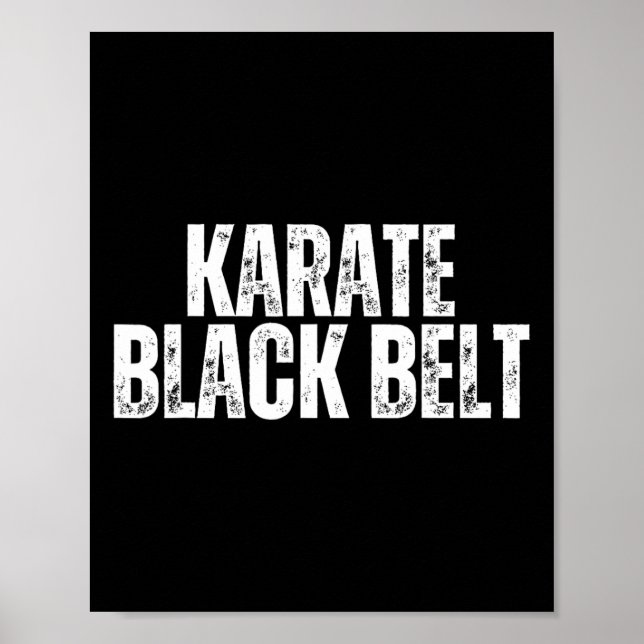 Póster Felicitaciones Karate Cinturón Negro Para Niños Ch (Frente)