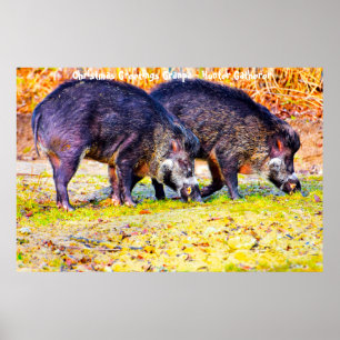 Póster Felicitaciones navideñas al abuelo Hunter Gatherer