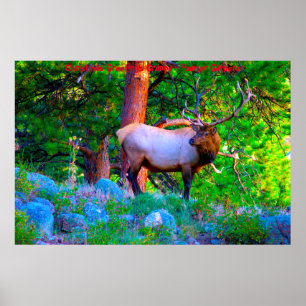 Póster Felicitaciones navideñas al abuelo Hunter Gatherer