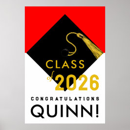 Póster felicitaciones personalizadas de graduación