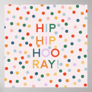 Póster Felicitaciones por la fiesta de cumpleaños de Hip