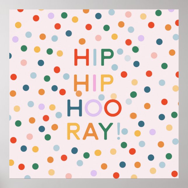 Póster Felicitaciones por la fiesta de cumpleaños de Hip  (Frente)