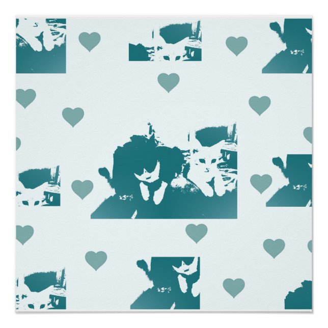 Póster Feline Friends. Adorable Kitten Duo. (Anverso)