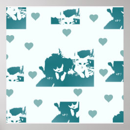 Póster Feline Friends. Adorable Kitten Duo.