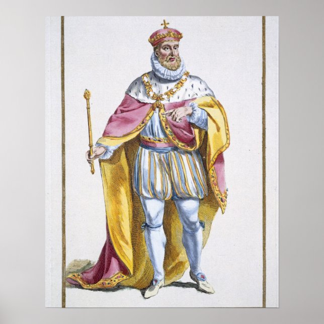 Póster Felipe II (1527-98) Rey de España de "Receuil de (Frente)