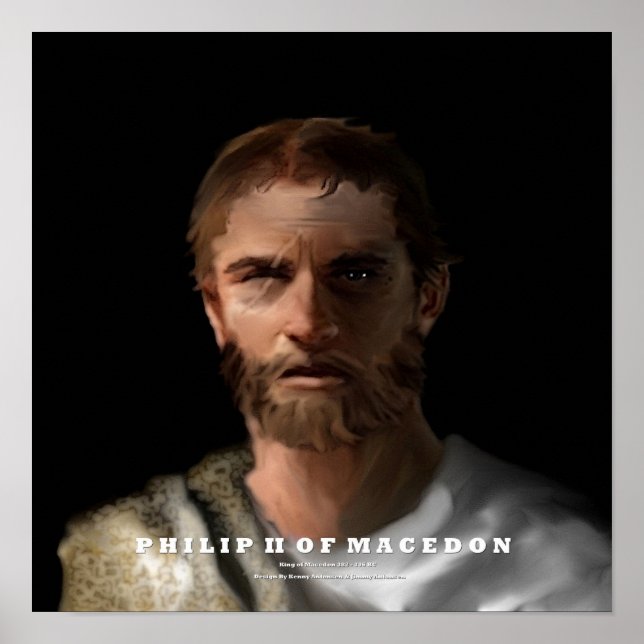 Póster Felipe II del poster de Macedonia (Frente)