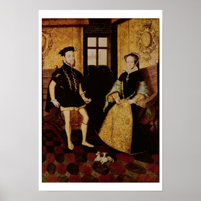 Póster Felipe II y María I, 1558 (Frente)