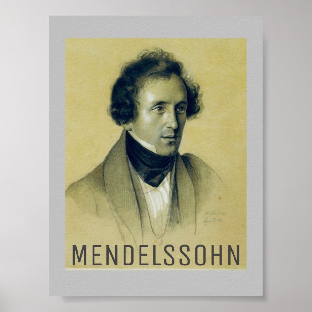 Póster Felix Mendelssohn (1834) (Frente)