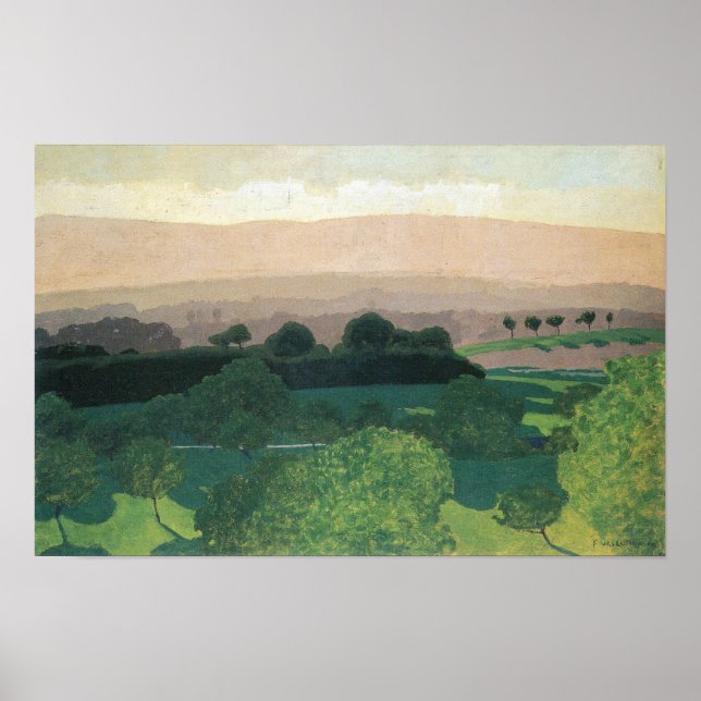 Póster Felix Vallotton-Landscape in Romanel (Frente)
