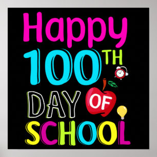 Póster Feliz 100° día de clases