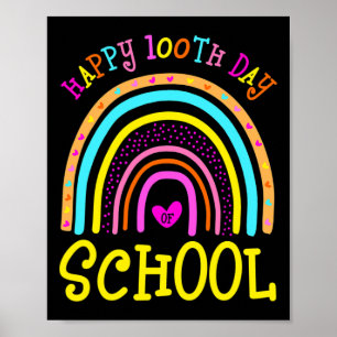 Póster Feliz 100° Día de la Escuela 100 días a Chicas más