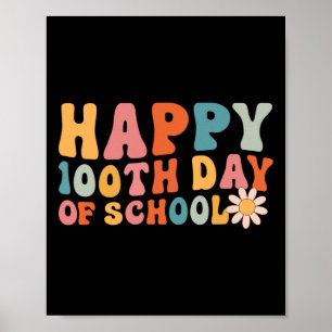 Póster Feliz 100° Día de la Escuela 100 días a Chicas más