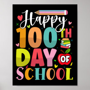 Póster Feliz 100° Día de la Escuela 100 días de clases