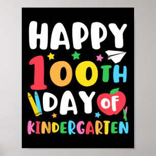 Póster Feliz 100° Día de los Niños Docentes en Jardines d