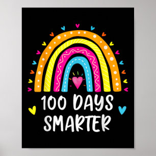 Póster Feliz 100° Día del Estudiante 100 días más intelig