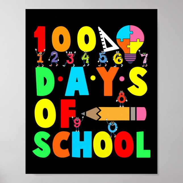 Póster Feliz 100° Día del Maestro Infantil (Frente)