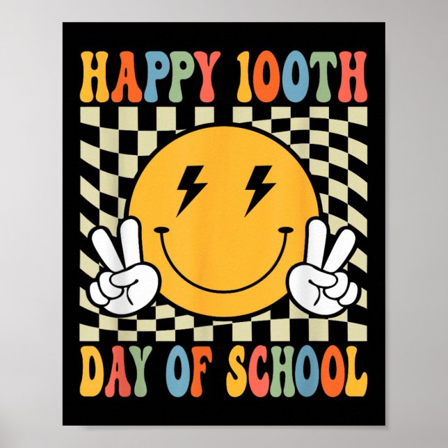 Póster Feliz 100 días 100° día de escolaridad (Frente)