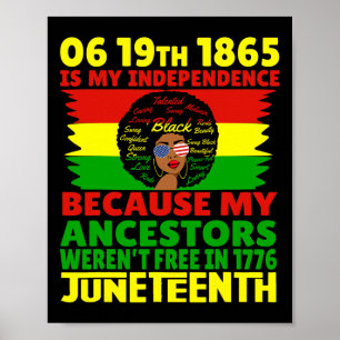 Póster Feliz 10 de junio es mi Día de la Independencia Ne