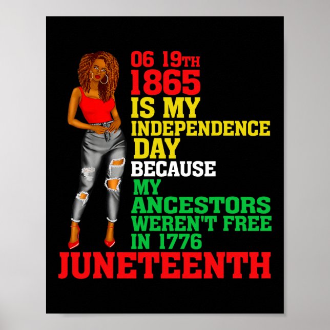 Póster Feliz 10 de junio es mi Día de la Independencia Ne (Frente)