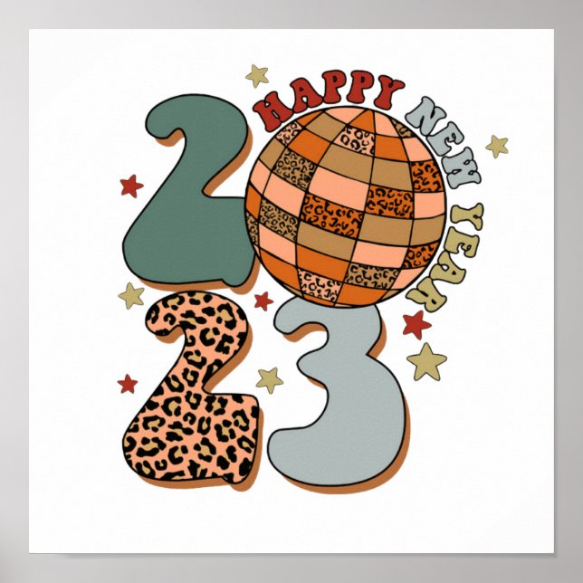Póster Feliz 2023 | Año Nuevo 2023 | Feliz Año Nuevo (Frente)