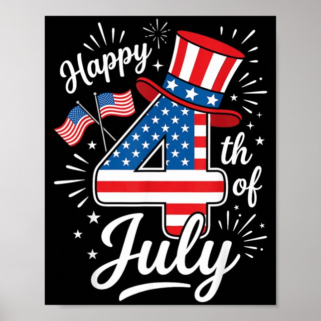 Póster Feliz 4 de julio (Frente)