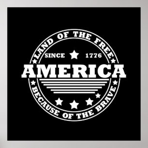 Póster Feliz 4 de julio