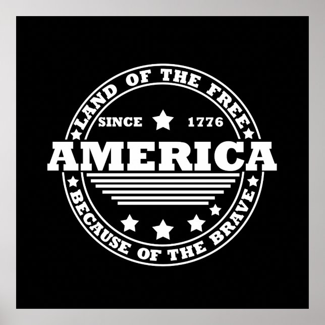 Póster Feliz 4 de julio (Frente)