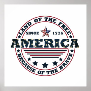 Póster Feliz 4 de julio