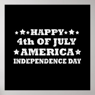 Póster Feliz 4 de julio de América