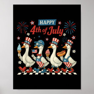 Póster Feliz 4 De Julio Pone A La Independencia De Estado