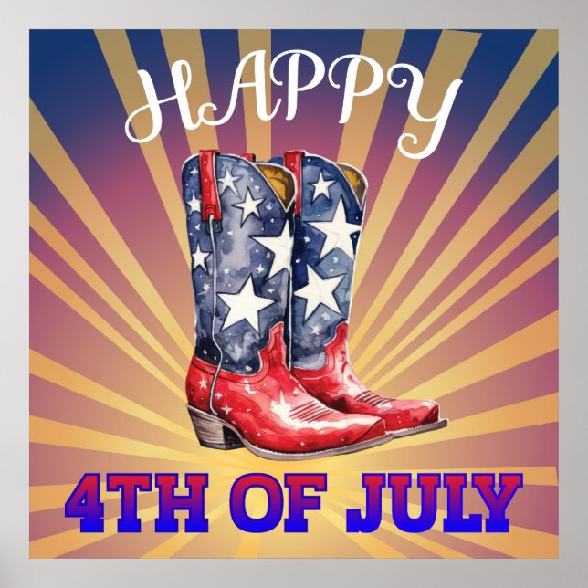 Póster Feliz 4 de julio Poster (Frente)