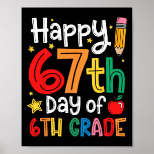 Póster Feliz 67º Día del Maestro de 6º Grado Estudiante S