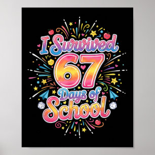 Póster Feliz 67 Días De Memes Escolares100 Día De La Cami