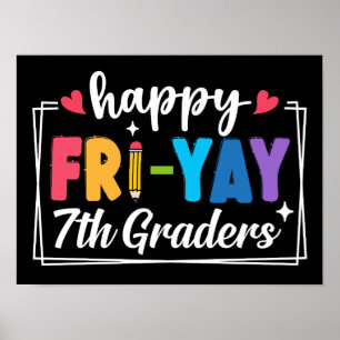 Póster Feliz 7° Diciembre Estudiantes Viernes