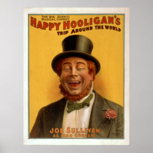 Póster FELIZ ACTO DE COMEDIO DE HOOLIGAN VAUDEVILLE Poste