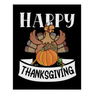 Póster FELIZ AGRADECIMIENTO DANDO graciosas gracias