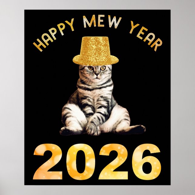 Póster Feliz año Mew 2026 (Frente)