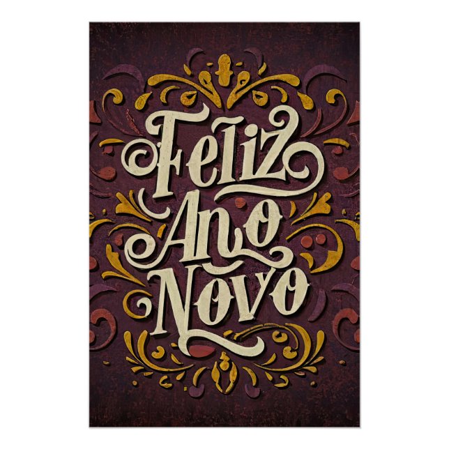 Póster Feliz Ano Novo (Anverso)