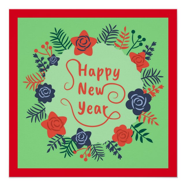 PÓSTER FELIZ AÑO NUEVO (Anverso)