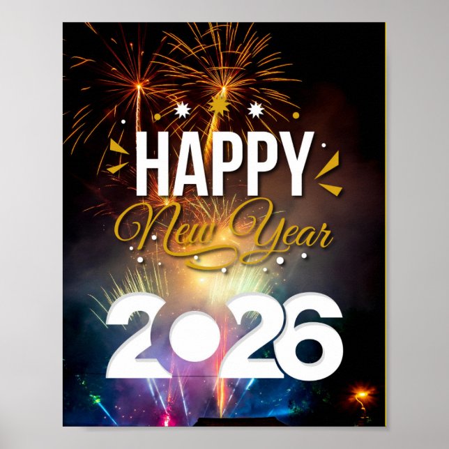 Póster Feliz Año Nuevo (Frente)