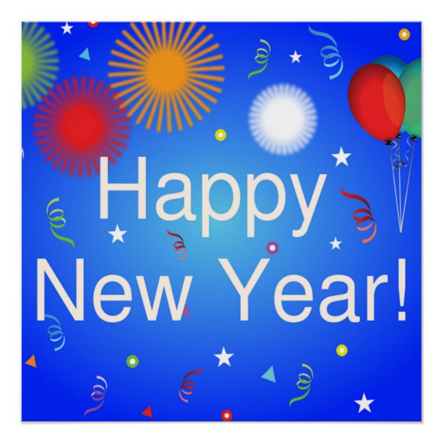 PÓSTER FELIZ AÑO NUEVO (Anverso)