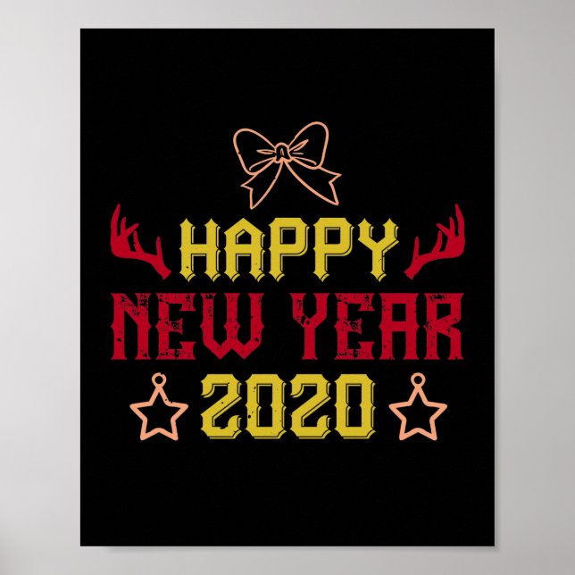 Póster Feliz Año Nuevo 2020 2 (Frente)