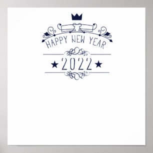 Póster feliz año nuevo 2022
