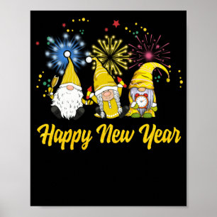 Póster Feliz Año Nuevo 2022 Gnome Lover Año Nuevo