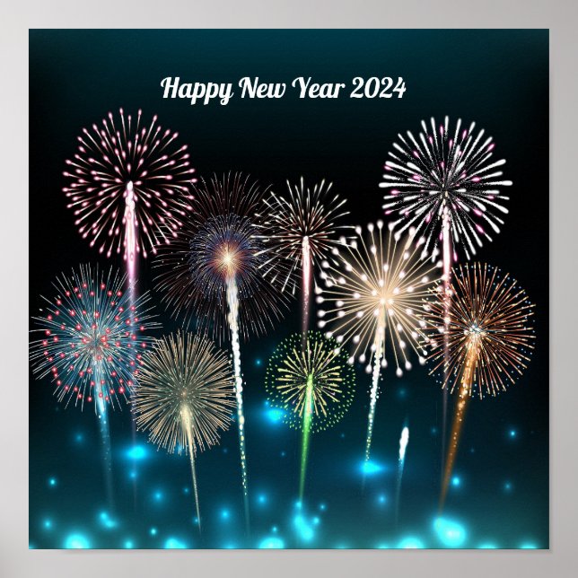 Póster Feliz Año Nuevo 2024 (Frente)